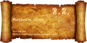Mathern Uzor névjegykártya